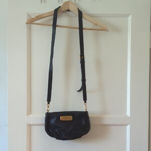 Marc By Marc Jacobs Black Crossbody Bag with Gold Accents